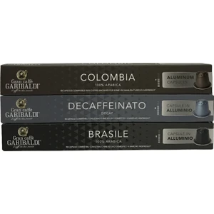 Gran Caffè Garibaldi Nespresso Uyumlu Kapsül Kahve 3'lü Set 30 Kapsül ( %100 Arabica )