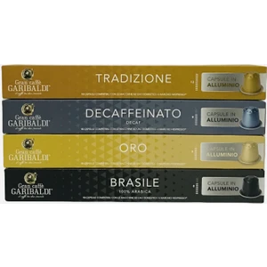 Gran Caffè Garibaldi Nespresso Uyumlu Kapsül Kahve 4lu Set 40 Kapsül ( %100 Arabica )