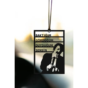 Metal Araba Süsü Müslüm Gürses Baktığım Gördüğüm Dikiz Aynası Süsü Erkek Hediyelik
