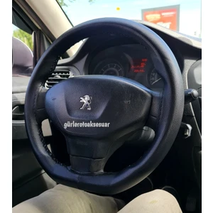Gürler Oto Kılıf ve Aksesuar Peugeot 301 Dikmeli Direksiyon Kılıfı Siyah Ipli (38CM×11CM)