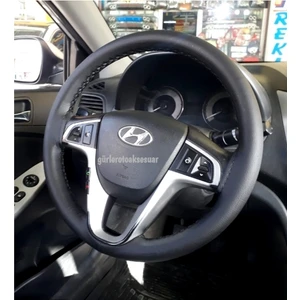 Gürler Oto Kılıf ve Aksesuar Hyundai Accent Blue Direksiyon Kılıfı Soft Siyah ( 38CM×10CM )