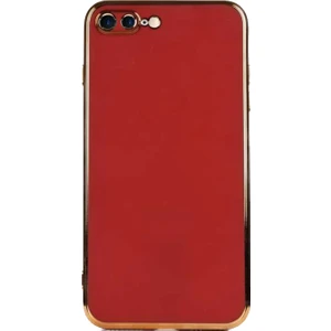 Case World Apple iPhone 7 Plus Kapak Kamera Korumalı Lazer Kesim Lüx Silikon Kılıf - Kahverengi