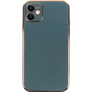 Case World Rose Gold Apple iPhone 11 ile Uyumlu Kapak Kamera Korumalı Lazer Kesim Lüx Silikon ile Uyumlu Kılıf - Petrol Yeşili