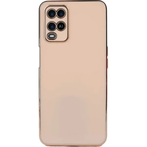 Case World Oppo A54 4g ile Uyumlu Kapak Kamera Korumalı Lazer Kesim Lüx Silikon ile Uyumlu Kılıf - Rose Gold