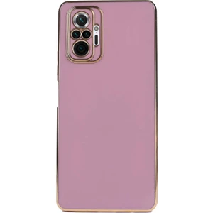 Case World Xiaomi Redmi Note 10 Pro ile Uyumlu Kapak Kamera Korumalı Lazer Kesim Lüx Silikon ile Uyumlu Kılıf - Mor