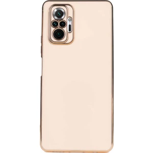 Case World Xiaomi Redmi Note 10 Pro ile Uyumlu Kapak Kamera Korumalı Lazer Kesim Lüx Silikon ile Uyumlu Kılıf - Rose Gold