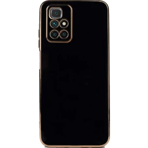 Case World Xiaomi Redmi 10 ile Uyumlu Kapak Kamera Korumalı Lazer Kesim Lüx Silikon ile Uyumlu Kılıf - Siyah