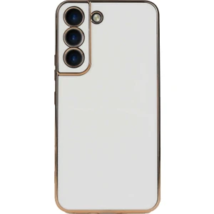 Case World Samsung Galaxy S22 Plus Kapak Kamera Korumalı Lazer Kesim Lüx Silikon Kılıf -Beyaz