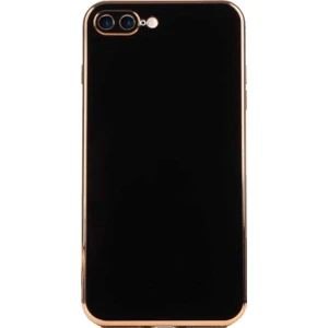 Kzy Apple iPhone 8 Plus Kapak Kamera Korumalı Lazer Kesim Lüx Silikon Kılıf -  Siyah