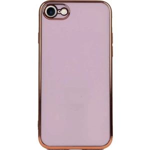 Kzy Apple iPhone Se 2020 Kapak Kamera Korumalı Lazer Kesim Lüx Silikon Kılıf - Mor