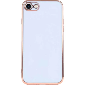 Case World Apple iPhone 7 ile Uyumlu Kapak Kamera Korumalı Lazer Kesim Lüx Silikon ile Uyumlu Kılıf - Açık Mavi