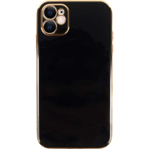 Case World Apple iPhone 11 ile Uyumlu Kapak Kamera Korumalı Lazer Kesim Lüx Silikon ile Uyumlu Kılıf -Siyah