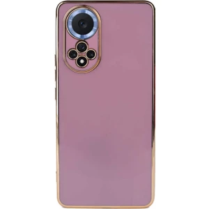 Case World Huawei Nova 9 ile Uyumlu Kapak Kamera Korumalı Lazer Kesim Lüx Silikon ile Uyumlu Kılıf - Mor