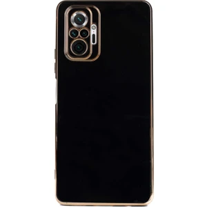 Case World Xiaomi Redmi Note 10 Pro ile Uyumlu Kapak Kamera Korumalı Lazer Kesim Lüx Silikon ile Uyumlu Kılıf - Siyah