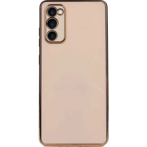 Case World Samsung Galaxy A03S Kapak Kamera Korumalı Lazer Kesim Lüx Silikon Kılıf - Rose Gold