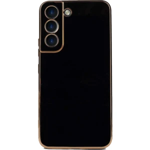 Case World Samsung Galaxy S22 Plus Kapak Kamera Korumalı Lazer Kesim Lüx Silikon Kılıf - Siyah