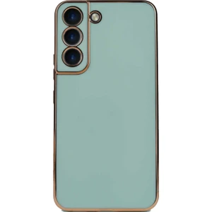 Case World Samsung Galaxy S22 Plus Kapak Kamera Korumalı Lazer Kesim Lüx Silikon Kılıf - Turkuaz