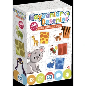Ca Games Hayvanlar ve Desenleri 48 Parça Eğitici Görsel Algı Oyunu