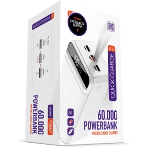 Pd 22.5W 60.000 Mah 3.0 Hızlı Şarj (Gerçek 60.000 Mah Garantili) QC60 Powerbank