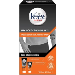 Men Özel Bölgeler Için Tüy Dökücü Krem Seti 100 & 50 ml