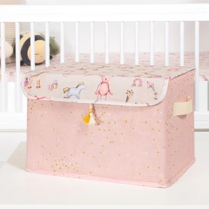 Baby Çok Amaçlı Püsküllü Kapaklı Kutu  Bebek Odası Düzenleyici  Organize Kutu  Maxi
