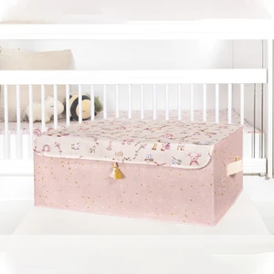 Baby Çok Amaçlı Püsküllü Kapaklı Kutu Bebek Odası Düzenleyici Organize Kutu Baza