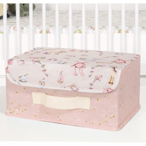 Baby Çok Amaçlı Püsküllü Kapaklı Kutu Bebek Odası Düzenleyici Organize Mini Kutu