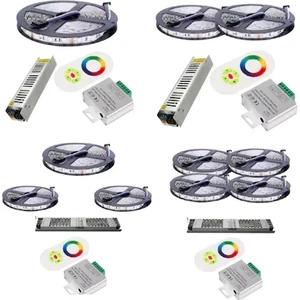 Rgb Şerit LED Dokunmatik Kumanda Trafo Set Metre Seçim'li 3 Çip