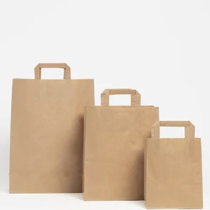 Roco Paper Co. Düz Saplı Kağıt Çanta 22X10X28 cm 25'li Paket (Ekonomik Seri)