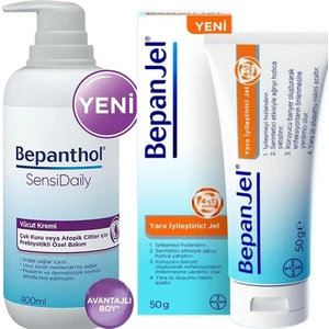 Sensidaily Pompalı Vücut Kremi 400 ml + Bepanjel  Jel 50 gr