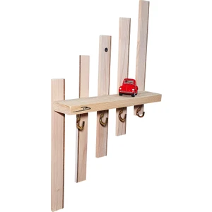 Barış Dizayn Doğal Ahşap El Yapımı Çapraz Tasarım Ahşap Anahtar Askısı Pano Anahtarlık Doğal Renginde