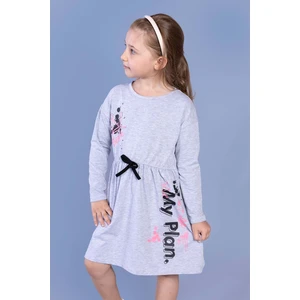 Toontoy Kız Çocuk Baskılı Elbise