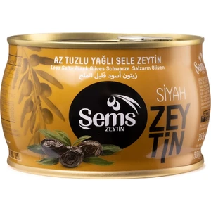 Ahsaf Şems Yağlı Siyah Sele Zeytin 300 Gr 201-230 Kalibre