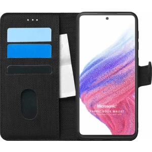 Samsung Galaxy A53 5g Kılıf Fabric Book Wallet Siyah