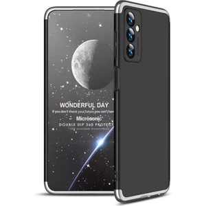 Samsung Galaxy M23 Kılıf Double Dip 360 Protective Siyah Gri