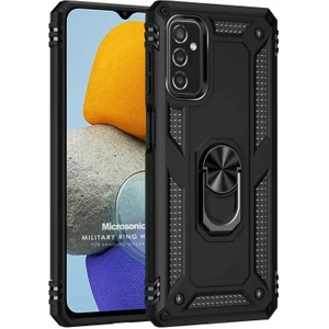Samsung Galaxy M23 Kılıf Military Ring Holder Siyah