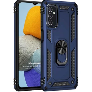 Samsung Galaxy M23 Kılıf Military Ring Holder Lacivert