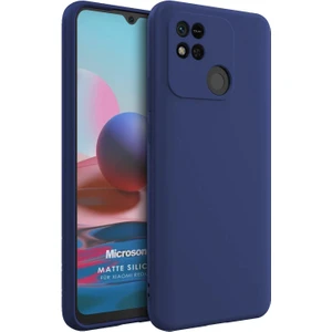 Matte Silicone Xiaomi Redmi 10A Kılıf Lacivert