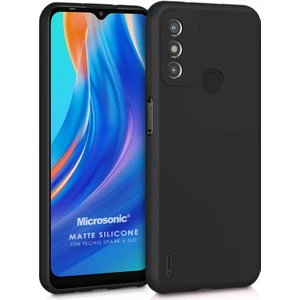 Matte Silicone Tecno Spark 6 Go Kılıf Siyah