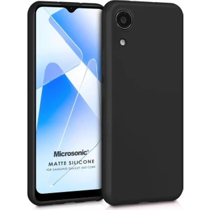 Matte Silicone Samsung Galaxy A03 Core Kılıf Siyah