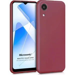 Matte Silicone Samsung Galaxy A03 Core Kılıf Mor