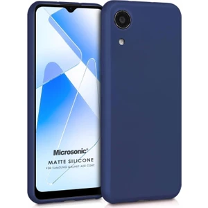 Matte Silicone Samsung Galaxy A03 Core Kılıf Lacivert