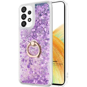 Samsung Galaxy A33 5g Kılıf Glitter Liquid Holder Mor