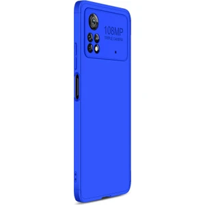 Xiaomi Poco X4 Pro 5g Kılıf Double Dip 360 Protective Mavi