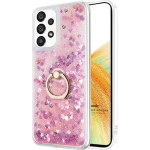 Samsung Galaxy A33 5g Kılıf Glitter Liquid Holder Pembe