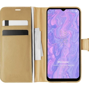 Reeder S19 Max Kılıf Delux Leather Wallet Gold