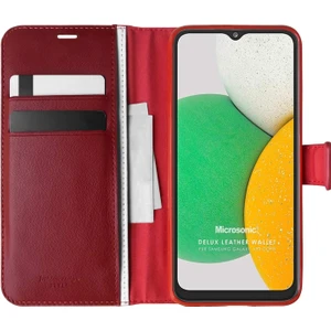 Samsung Galaxy A03 Core Kılıf Delux Leather Wallet Kırmızı