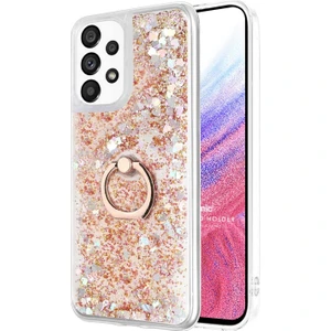 Samsung Galaxy A53 5g Kılıf Glitter Liquid Holder Gold