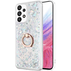 Samsung Galaxy A53 5g Kılıf Glitter Liquid Holder Gümüş