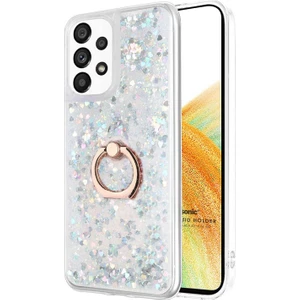 Samsung Galaxy A33 5g Kılıf Glitter Liquid Holder Gümüş